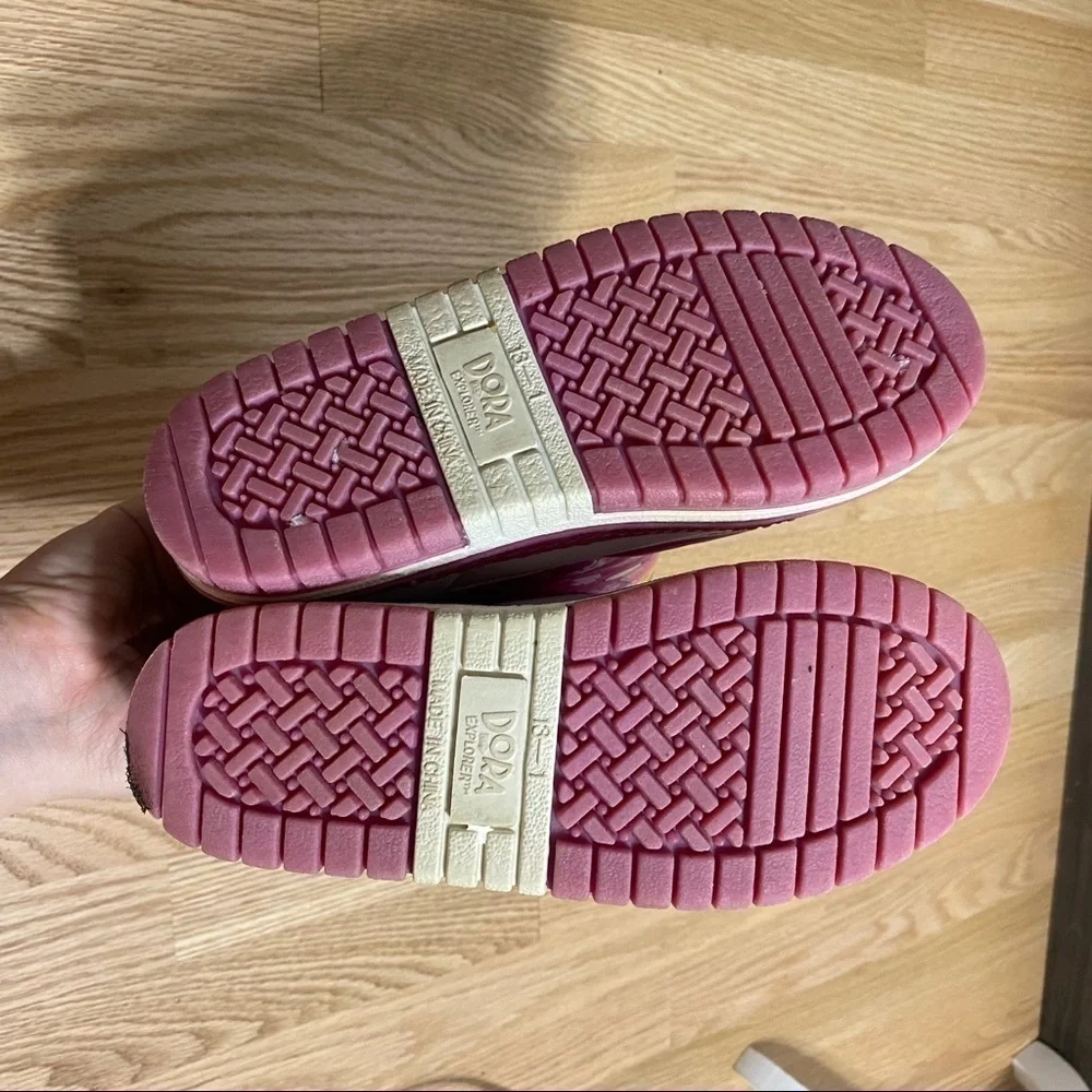 Dora the Explorer Pink Snow Boots Sz 13-1 Kids Winter Girls